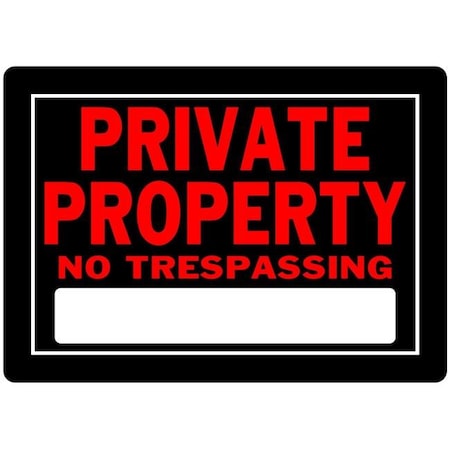 Hillman Hillman Group 842098 12 x 16 in. Black & Yellow Plastic No Hunting without Written Permission Sign -  6 Piece 840147